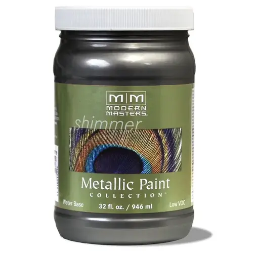 Metallic Paint Shimmer Satin Steel Gray 1 qt Steel Gray - pack of 4