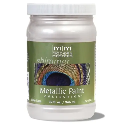 Metallic Paint Shimmer Satin Oyster Water-Based 6 oz Oyster