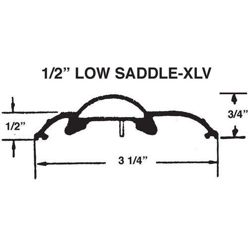 American Screen Corp. XLV36A Aluminum Top Vinyl Threshold Bumper 36"