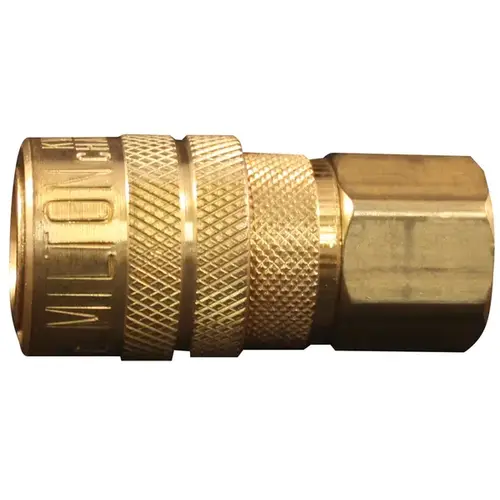 Compressor Coupler, Brass, M-Style, Female, 1/4 In. NPT