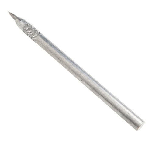 Forney 70714 Premium Scribe, Tungsten Carbide Tip, Knurled Handle Silver