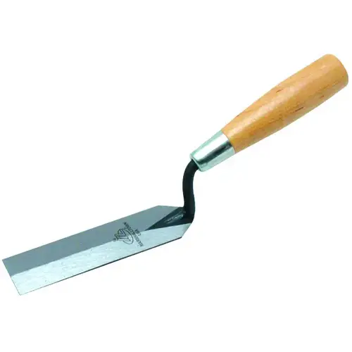 Margin Trowel, 5 in L Blade, 1-1/2 in W Blade, HCS Blade, Wood Handle