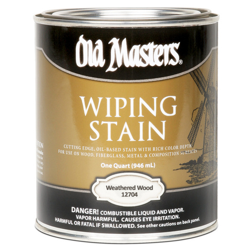 Wiping Stain Semi-Transparent Weathered Wood Oil-Based 1 qt Weathered Wood - pack of 4