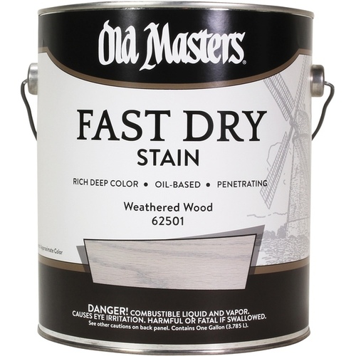 Fast Dry Stain, Weathered Wood, Liquid, 1 gal