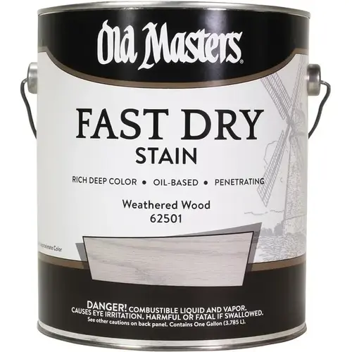 Fast Dry Stain, Weathered Wood, Liquid, 1 gal - pack of 2