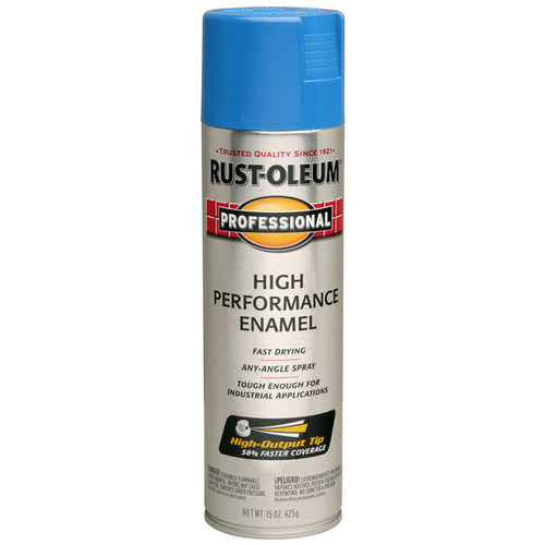 High Performance Enamel Spray Paint, Gloss, Safety Blue, 15 oz, Aerosol Can