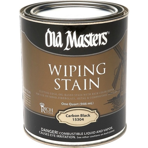 Wiping Stain Semi-Transparent Carbon Black Oil-Based 1 qt Carbon Black