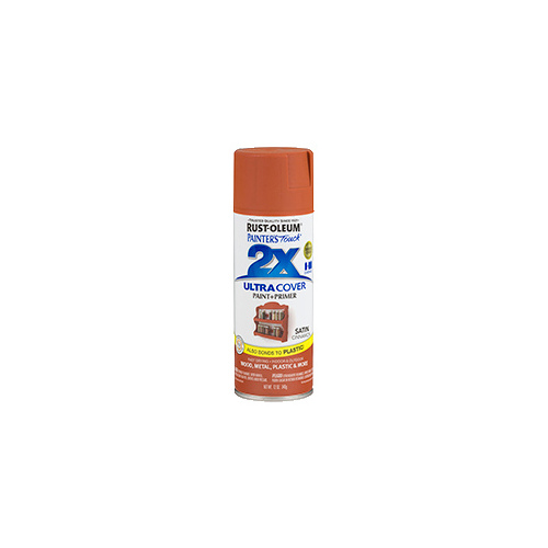 PAINTER'S Touch Satin Spray Paint, Satin, Cinnamon, 12 oz, Aerosol Can