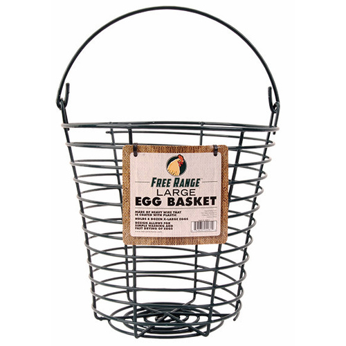 Free Range Coated Wire Egg Baskets - Large Basket