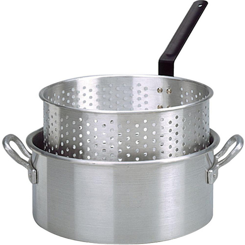 King Cooker 9 Quart Aluminum Fry Pan and Basket