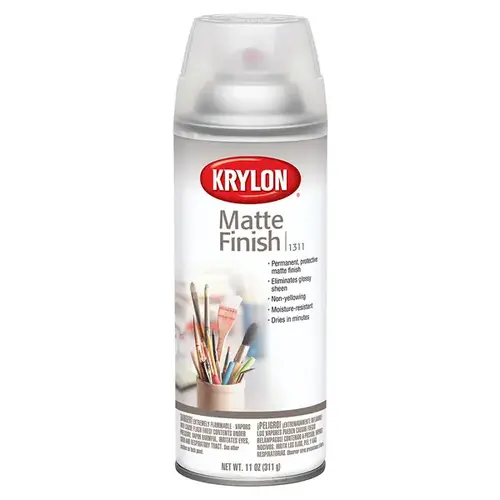 KRYLON K01311007 Matte Finish Spray Paint, Matte, Clear, 11 oz, Aerosol Can