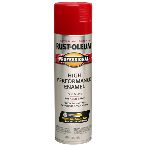High Performance Enamel Spray Paint, Gloss, Safety Red, 15 oz, Aerosol Can