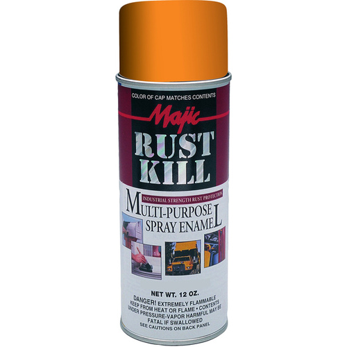 Majic Paints 820058 Rust Kill MultiPurpose Spray Enamel Orange