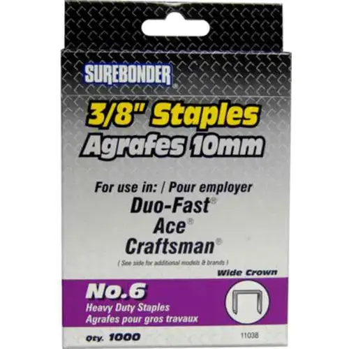 FPC Corporation 11038 Surebonder Heavy Duty Staples No.6 - 3/8"