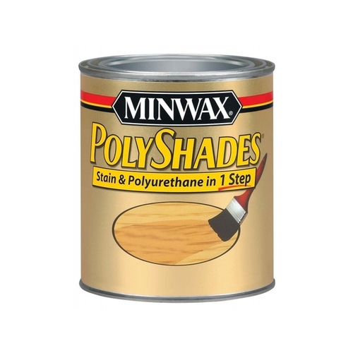 PolyShades 4444 Wood Stain and Polyurethane, Satin, Olde Maple, Liquid, 0.5 pt, Can