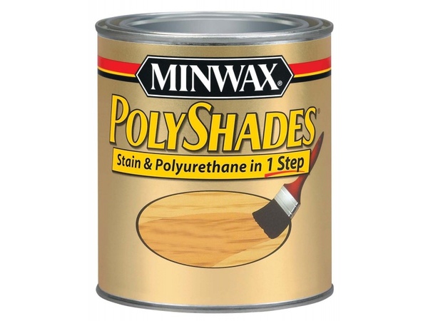 Minwax 213304444 PolyShades 4444 Wood Stain and Polyurethane, Satin, Olde Maple, Liquid, 0.5 pt, Can