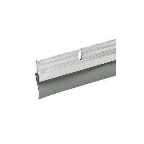 Door Sweep, 36 in L, 1-1/4 in W, Aluminum Flange, Vinyl Insert Silver