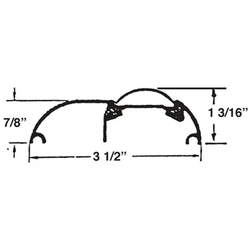 American Screen Corp. HR36A Aluminum Threshold High Saddle For Rugs 36"