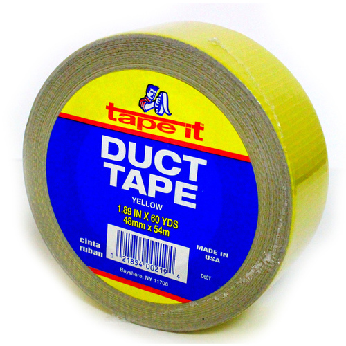 Tape-It, Inc D60-YELLOW Tape-It Yellow Cloth Duct Tape - 2" x 60 Yds