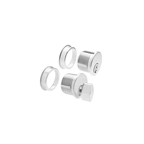 CRL DRA1020SA Satin Anodized Keyed Cylinder/Thumbturn Combo