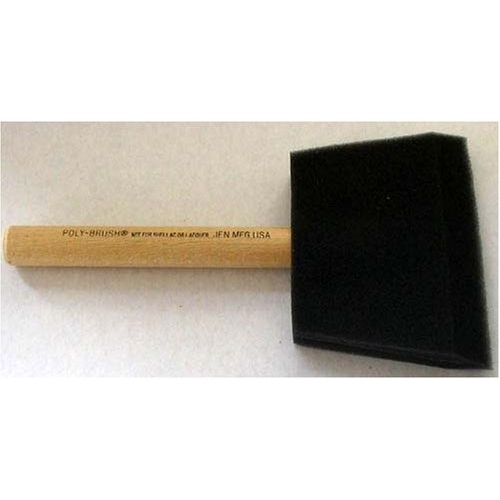 Jen 4IN POLY FOAM BRUSH Poly-Brush Paint Brush, 4 in W Brush, Wood Handle