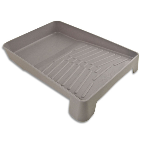 Paint Tray, 16-1/2 in L, 11 in W, 1 qt Capacity, Polypropylene Co-Polymer, Gray