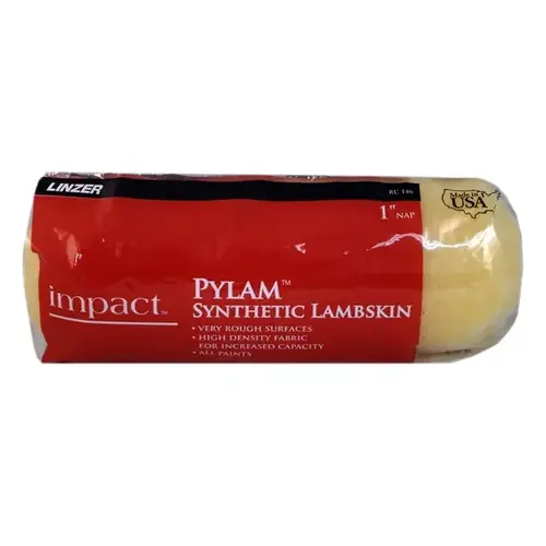 Linzer RC146-9 Impact 9 In. x 1 In. Pylam Synthetic Lambskin Roller Cover