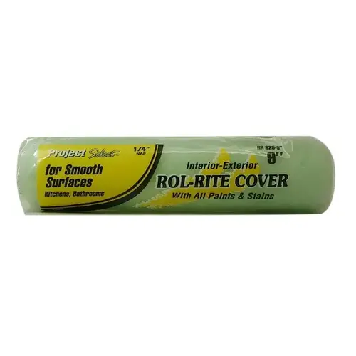 Paint Roller Cover Rol-Rite Polyester 9" W X 1/4" Regular Mint Green