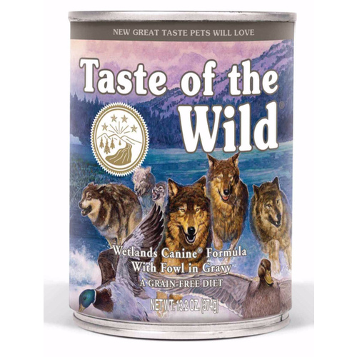 TASTE OF THE WILD WETLANDS FOWL IN GRAVY DOG FORMULA - 13.2 OZ CAN - pack of 12