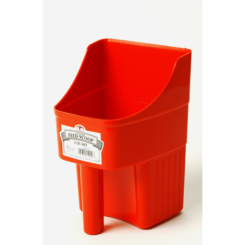 Little Giant 150408 Feed Scoop, 3 qt Capacity, Polypropylene, Red, 6-1/4 in L