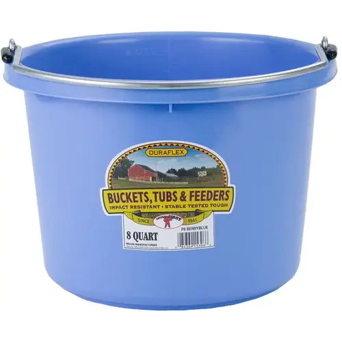 Plastic Bucket 8 Qt - Berry Blue