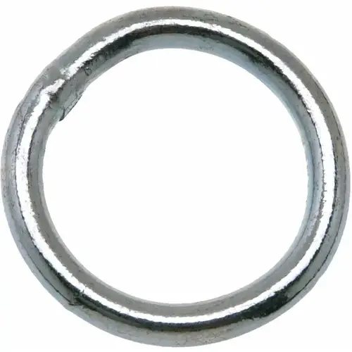 Welded Ring, 200 lb Working Load, 1-1/4 in ID Dia Ring, #4 Chain, Steel, Zinc - pack of 10