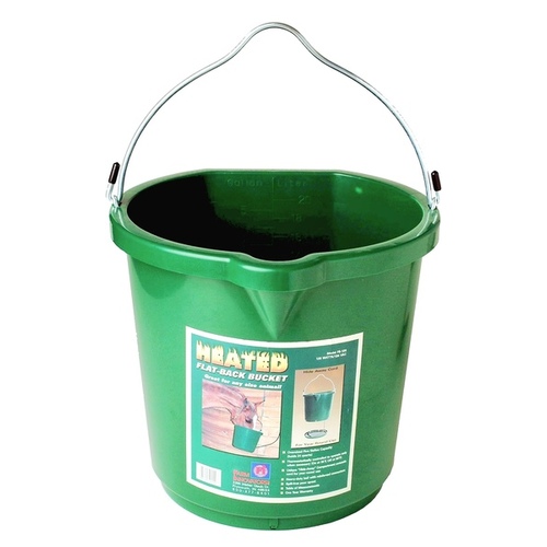 HEATED PLASTIC BUCKET 5 GALLON FARM INNOVATORS Green