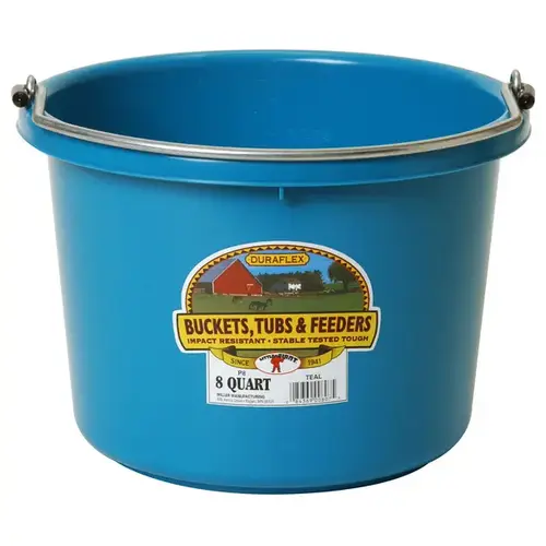 Pail 8-Quart Rubber Teal