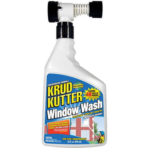 Window Wash, 32 oz Bottle, Liquid, Mild Clear