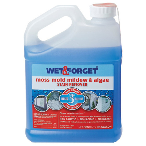 Stain Remover, 0.5 gal, Liquid, Slight Almond, Blue