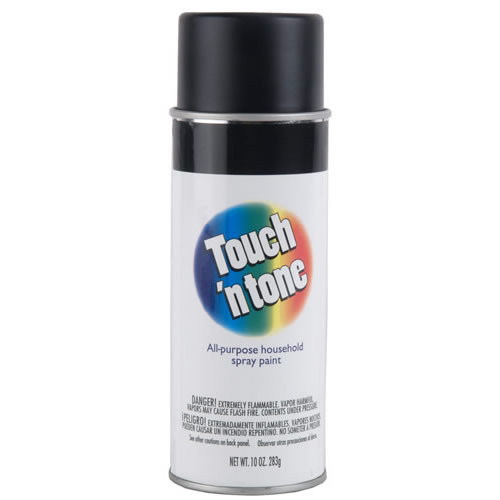 Spray Paint Touch n Tone Gloss Black 10 oz Black - pack of 6