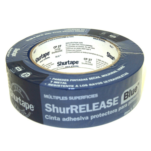 Painter's Tape Shurrelease 0.94" W X 60 yd L Blue Medium Strength Blue - pack of 36