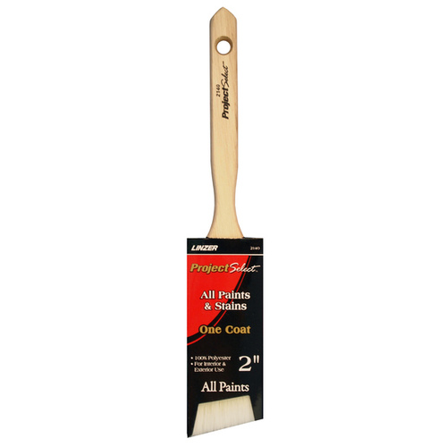 WC Paint Brush, 2 in W, 2-3/4 in L Bristle, Polyester Bristle, Sash Handle