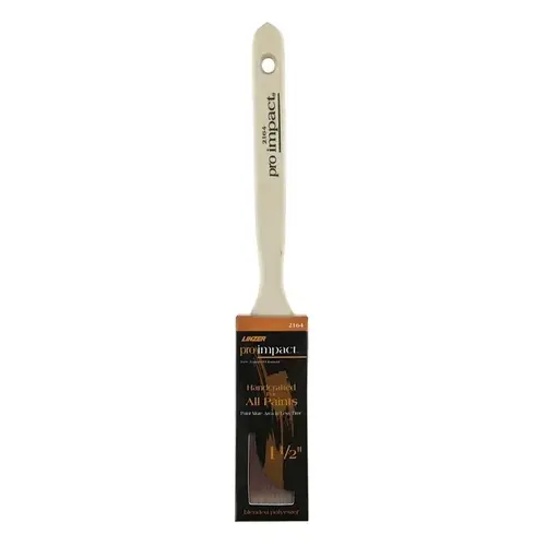 WC Paint Brush, 1-1/2 in W, 2-1/4 in L Bristle, Polyester Bristle, Sash Handle