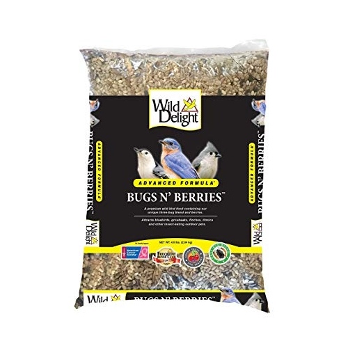 Wild Delight 367845 Wild Bird Food Bugs N' Berries Assorted Species Safflower Seeds 4.5 lb