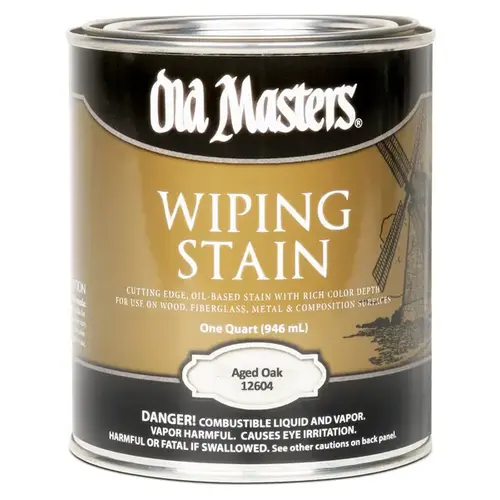 Wiping Stain, Aged Oak, Liquid, 1 qt, Can