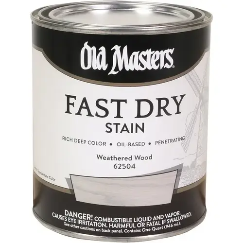 Fast Dry Stain, Weathered Wood, Liquid, 1 qt