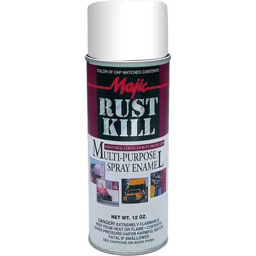 Rust Kill Multi-Purpose Spray Enamel - Semi Gloss White