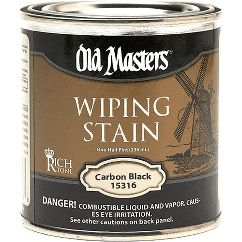 Old Masters 15316 Wiping Stain, Carbon Black, Liquid, 0.5 pt