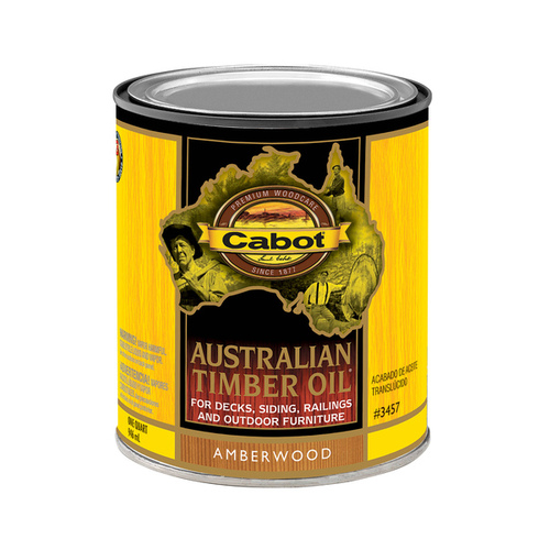 CABOT/VALSPAR CORP 3457-05 Australian Timber Oil, Amber Wood Color, 1-Qt.