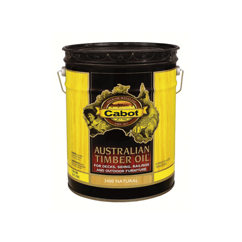 Cabot 140.0003400.008 Series 140.000.008 Australian Timber Oil, Natural, Liquid, 5 gal, Pail