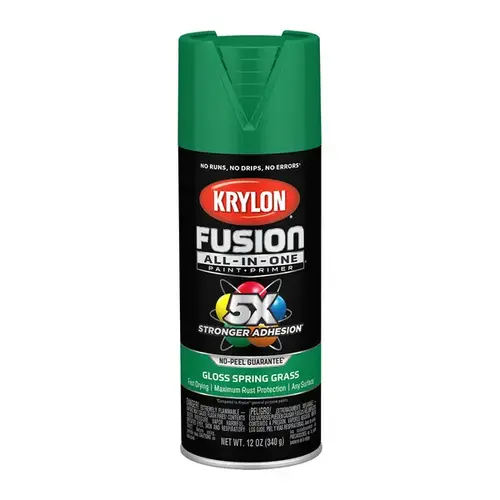 Fusion Primer and Spray Paint, Gloss, 12 oz, Aerosol Can - pack of 6