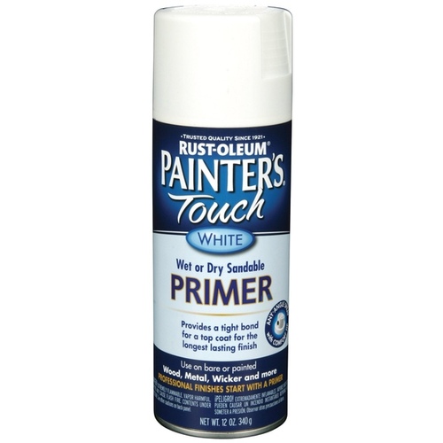 PAINTER'S Touch Spray Primer, Flat, White, 12 oz, Aerosol Can