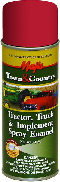 TRUE VALUE MFG COMPANY 8-20961-8 Majic Town & Country Tractor, Truck & Implement Spray Enamel - Massey Ferg Red